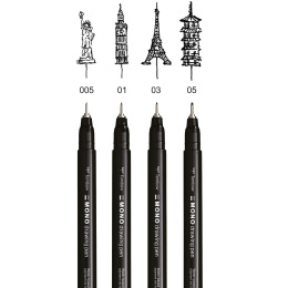 Fineliner MONO Drawing Bold 4-sæt i gruppen Penne / Skrive / Fineliners hos Pen Store (138133)