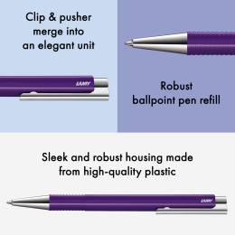 Logo M+ Aubergine Kuglepen i gruppen Penne / Fine Writing / Kuglepenne hos Pen Store (138239)
