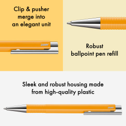 Logo M+ Neonorange Kuglepen i gruppen Penne / Fine Writing / Kuglepenne hos Pen Store (138242)