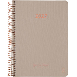 Kalender 2027 A5 Weekly Sand i gruppen Papir & Blokke / Kalendere / 12 mdr kalendere hos Pen Store (138274)
