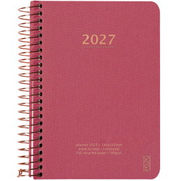 Kalender 2027 A6 Weekly Guava Pink i gruppen Papir & Blokke / Kalendere / 12 mdr kalendere hos Pen Store (138277)