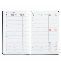 Kalender Björn 2027 A5 Weekly Vertikal Sort i gruppen Papir & Blokke / Kalendere / 12 mdr kalendere hos Pen Store (138283)