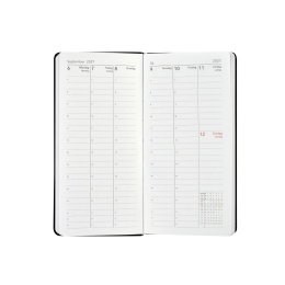 Kalender Björn 2027 Slim Weekly Vertikal Sort i gruppen Papir & Blokke / Kalendere / 12 mdr kalendere hos Pen Store (138285)