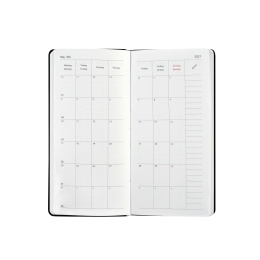 Kalender Björn 2027 Slim Weekly Vertikal Sort i gruppen Papir & Blokke / Kalendere / 12 mdr kalendere hos Pen Store (138285)