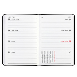 Kalender Björn 2027 Mini Weekly Horisontell Sort i gruppen Papir & Blokke / Kalendere / 12 mdr kalendere hos Pen Store (138286)
