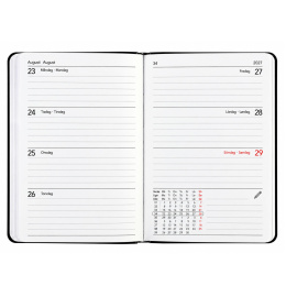 Kalender Björn 2027 A6 Weekly Horisontell Kastanjebrun i gruppen Papir & Blokke / Kalendere / 12 mdr kalendere hos Pen Store (138294)