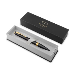 Meridian Matte Black/Gold Kuglepen i gruppen Penne / Fine Writing / Kuglepenne hos Pen Store (138302)