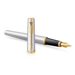 Meridian Chrome/Gold Fyldepen i gruppen Penne / Fine Writing / Fyldepenne hos Pen Store (138303_r)