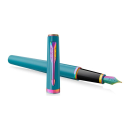 Meridian Teal/Rainbow Fyldepen i gruppen Penne / Fine Writing / Eksklusive penne hos Pen Store (138327_r)