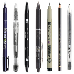 Sample kit Sort i gruppen Penne / Kunstnerpenne hos Pen Store (sample03_set)