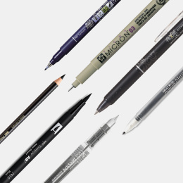 Sample kit Sort i gruppen Penne / Kunstnerpenne hos Pen Store (sample03_set)